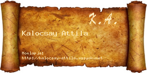 Kalocsay Attila névjegykártya