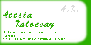 attila kalocsay business card